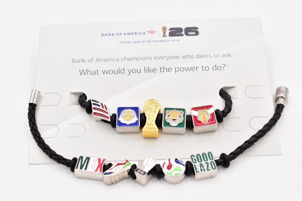 2026 FIFA WORLD CUP Charm Bracelet Set of 2 Mexico Mascots Bank Of America Small